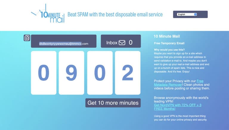 tijdelijk e-mail adres aanmaken