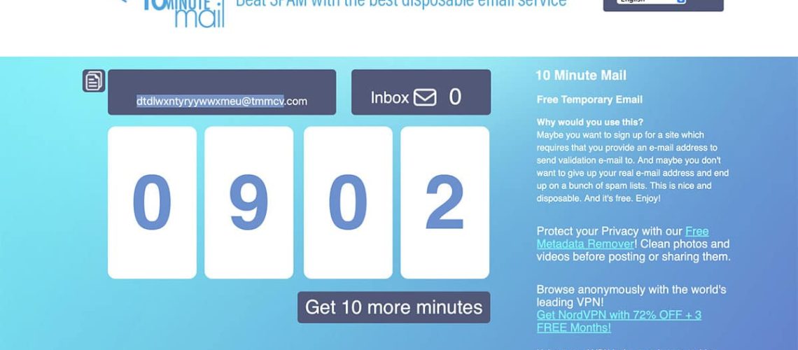 tijdelijk e-mail adres aanmaken