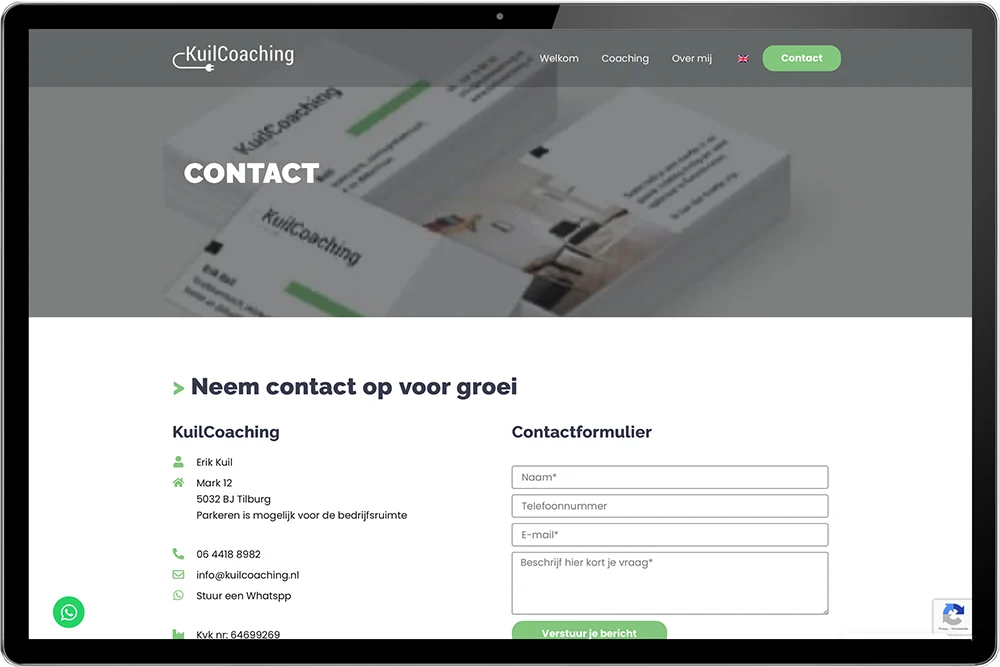 one page website voor praktijk laten maken breda