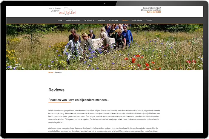 uitvaartonderneming website laten maken