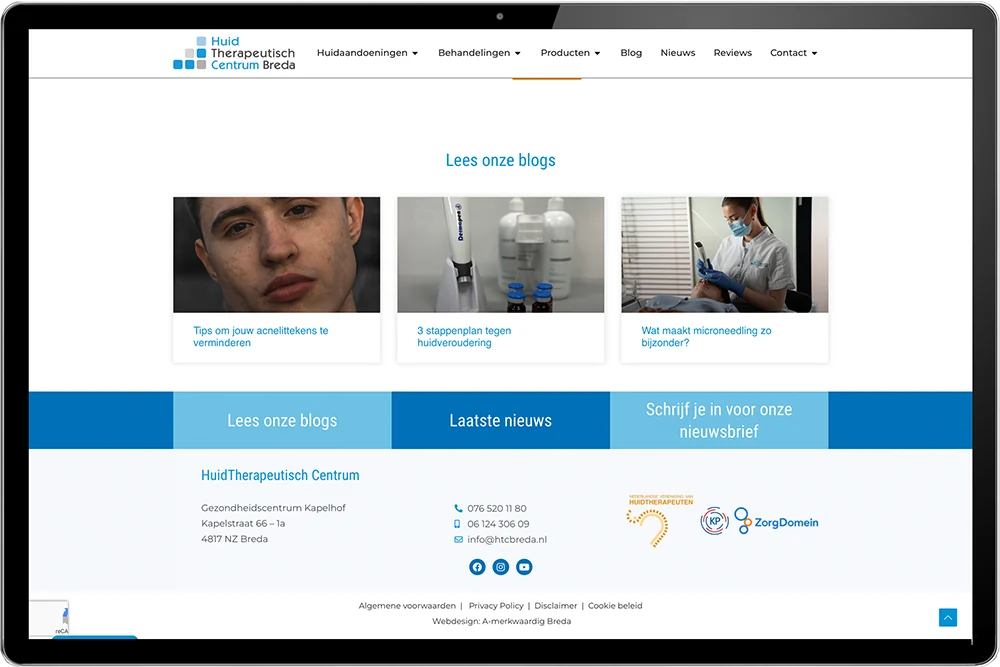 webdesign breda huidtherapeut