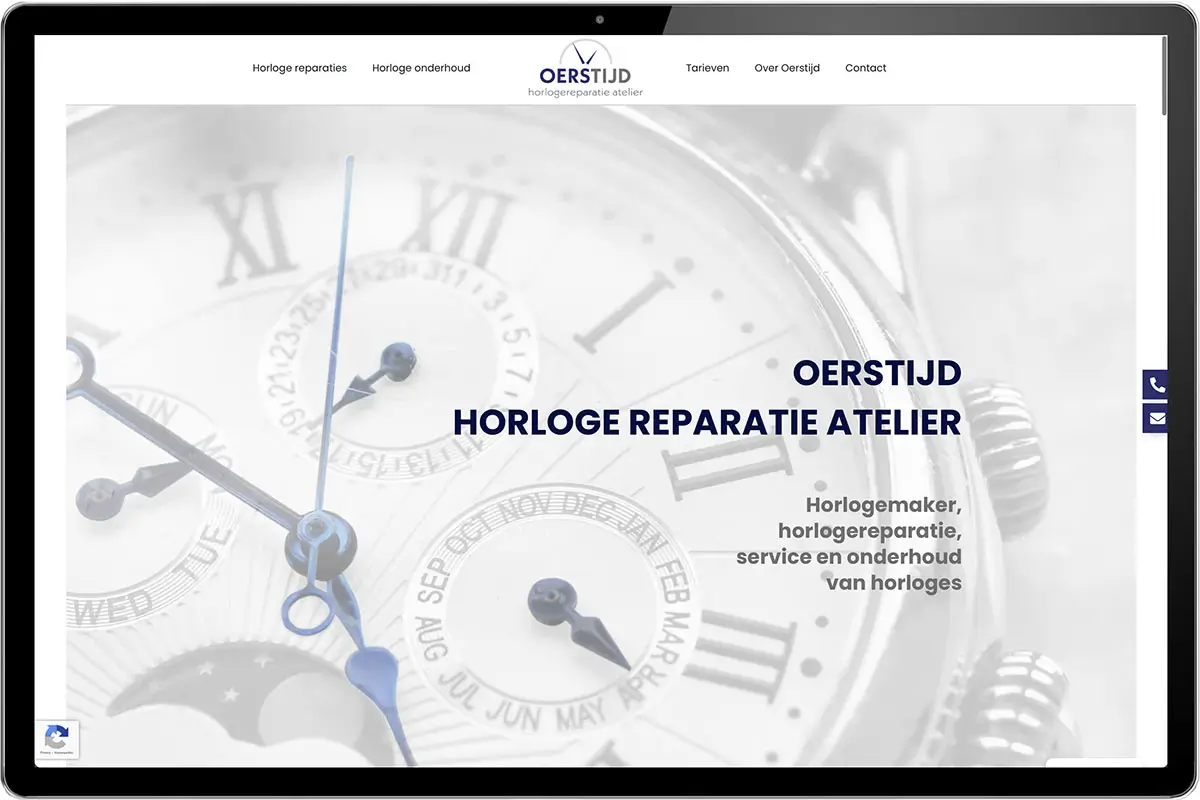 website ontwerp van oers uurwerken