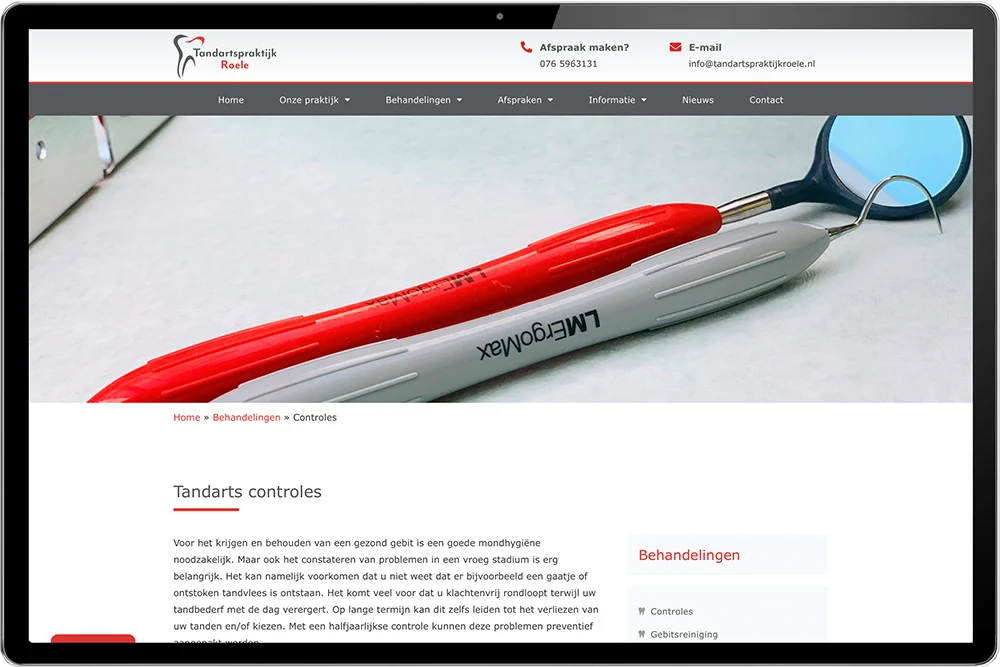 website voor tandarts laten maken
